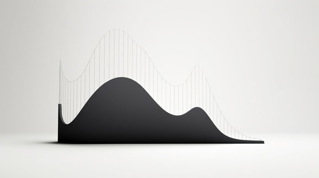 An image of a white background with a single, starkly contrasting black graph slowly decreasing over time, representing the declining fertility rate in South Korea. Minimalistic.