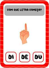 Com que letra começa: D