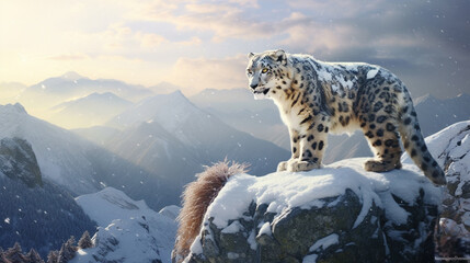 Majestic Snow Leopard