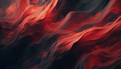 Red and black tones pattern abstract brushstrokes and gradients.