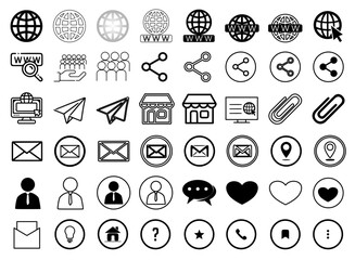 icons set about web and internet