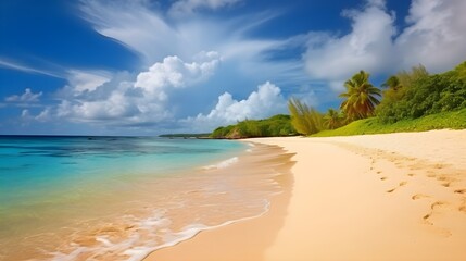 Tropical getaway, mesmerizing tropical beach, sunlit horizons, and exotic paradise