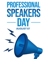 3D Rendered loudspeaker with typography on the top of it. Professional speakers day wallpaper