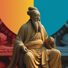 Celebrating the Wisdom and Teachings of Confucius - obrazy, fototapety, plakaty