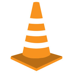 traffic cone isolated on white