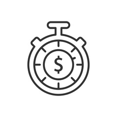 business performance Icon - Timer Money Icon