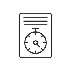 document stopwatch icon