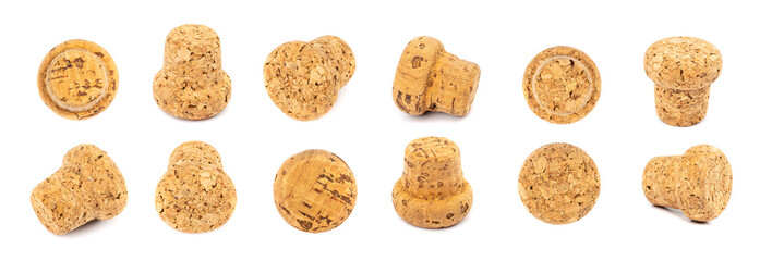 Wine Corks Isolated, Cork Stoppers Set, Cork Caps