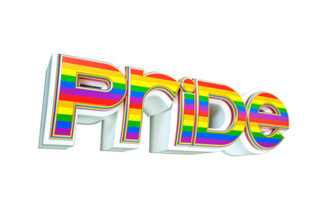 icon 3d rendered pride day month love