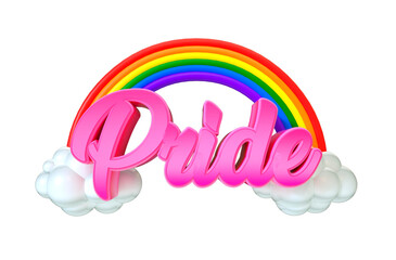 Obraz premium icon 3d rendered pride day month love