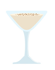 Alexandr. Classic alcohol cocktail in the bar glass.