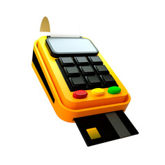 icon 3d rendered payment machine