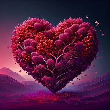 Naklejka beautiful valentine zoom background