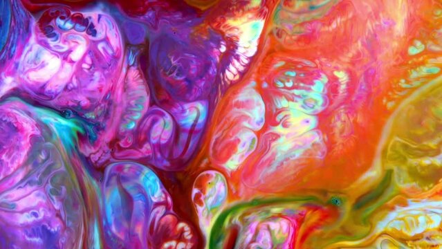 1920x1080 25 Fps. Very Nice Ink Abstract Psychedelic Cosmos Paint Liquid Motion Galactic Background Texture Footage.