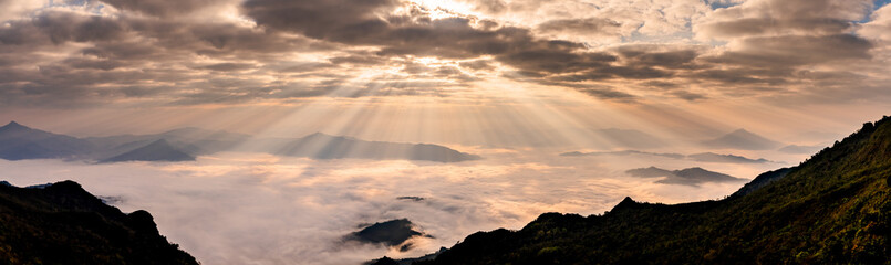 sunrise over the mountains