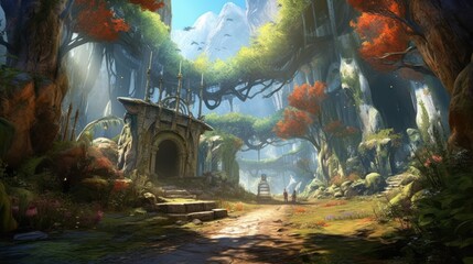 MMORPG game art environment