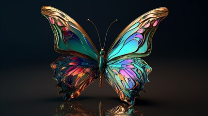 Plakat 3d butterfly animal insect pictures AI Generated illustration