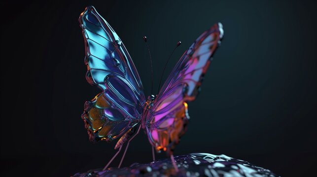 3d butterfly animal insect pictures AI Generated illustration