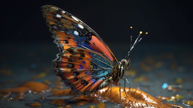 3d butterfly animal insect pictures AI Generated illustration