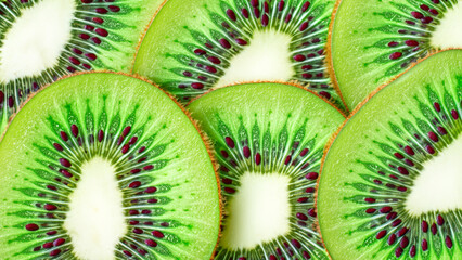 slices of a beautiful fresh special tropical fruit kiwi - generative ai