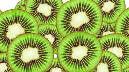 slices of a beautiful fresh special tropical fruit kiwi - generative ai