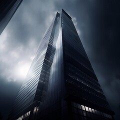 Fototapeta na wymiar Sleek, Modern Skyscraper with a Sense of Scale and Grandeur