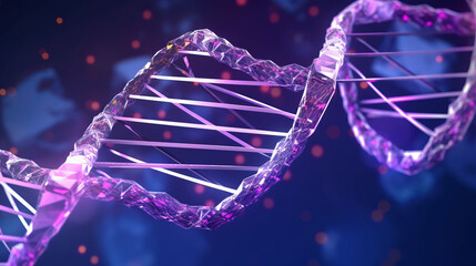 Depiction of the genetic tree, science, inherited principles, and well being. Generative AI graphic to accompany articles on science, medicine, and health. Generative ai