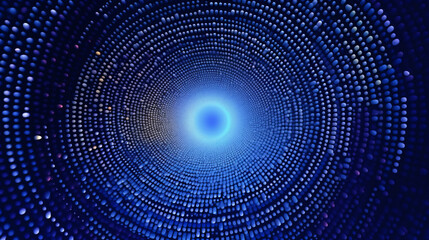 A abstract design featuring blue and black circles on a background. Generative ai