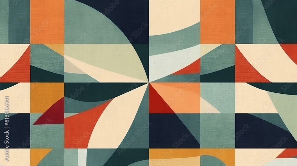 Fototapete a vibrant geometric pattern featuring squares and lines. generative ai