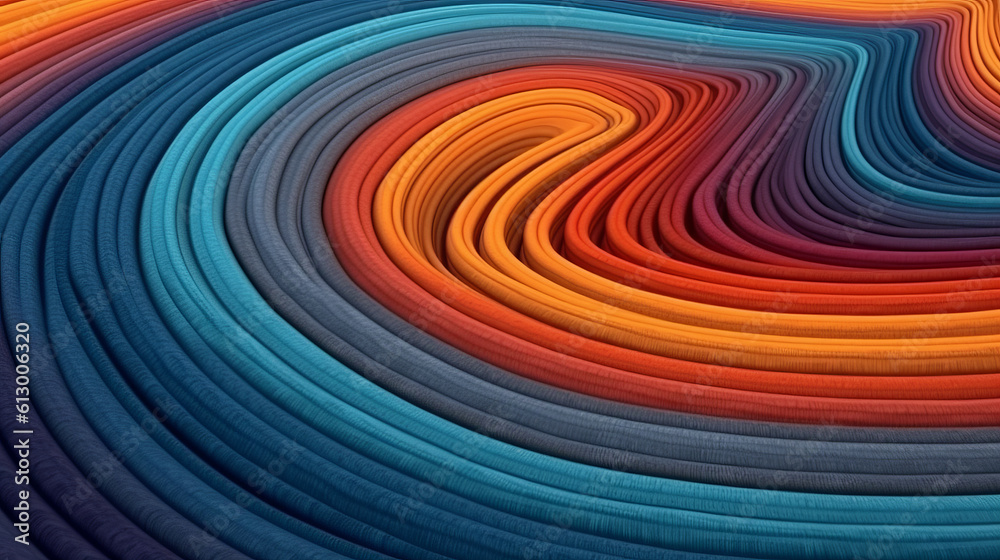 Aufkleber A colorful abstract background with flowing waves. Generative ai