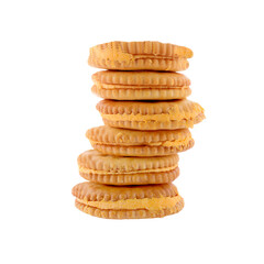 sandwich cookies with butter isolated on  transparentpng
