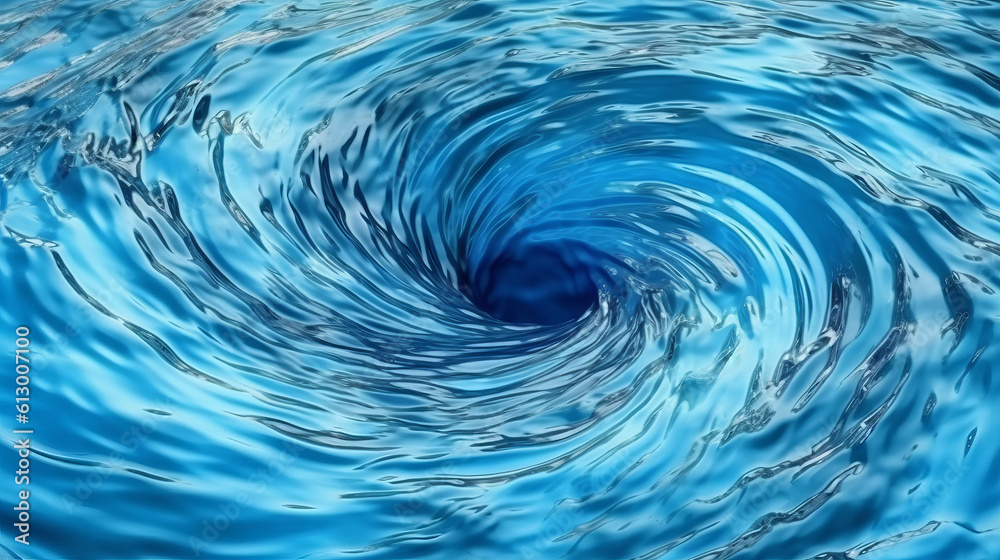 Poster effect twisted of blue painted background. generative ai