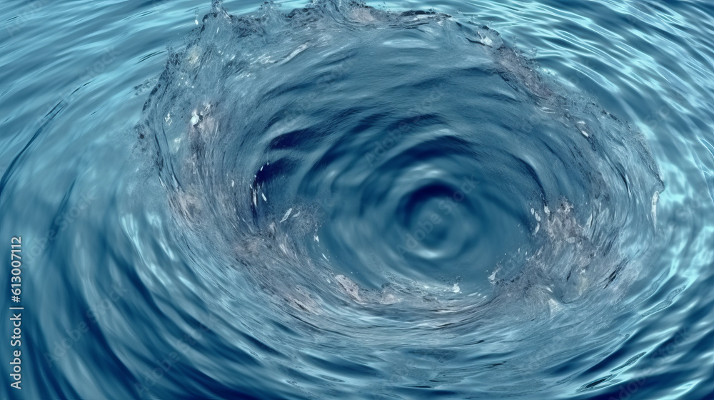 Poster Effect twisted of blue painted background.. Generative ai