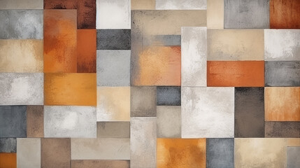 An abstract composition made of squares and rectangles. Generative ai