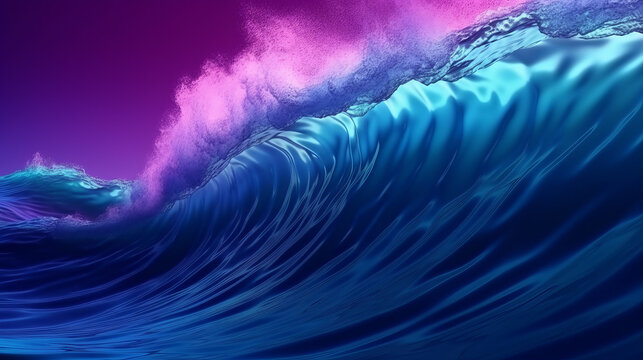 A computer screen with a colorful wave pattern in the background. Generative ai