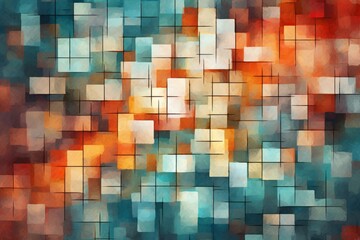 Abstract surreal watercolor patterns background or backdrop. AI generated, human enhanced.