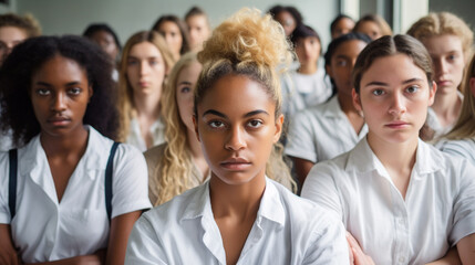 Fototapeta premium angry young people, teenagers, fictional place