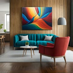 modern living room with sofa