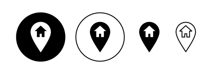 Address icon vector for web and mobile app. home location sign and symbol. pinpoint