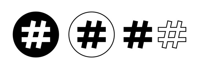 Hashtag icon vector for web and mobile app. hashtag sign and symbol