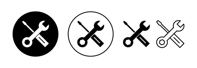 Repair tools icon vector for web and mobile app. tool sign and symbol. setting icon. Wrench and screwdriver. Service