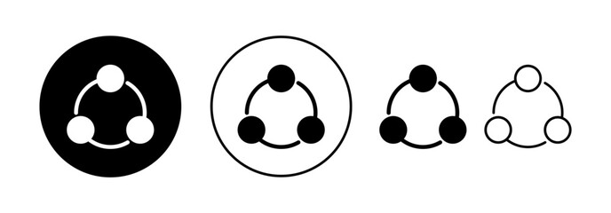 Share icon vector for web and mobile app. Sharing sign and symbol