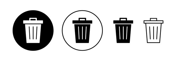 Trash icon vector for web and mobile app. trash can icon. delete sign and symbol.