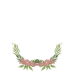 Obraz premium Watercolor rose wreath frame
