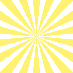 Sun rays Retro vintage style on yellow background, Sunburst Pattern Background Rays. Vector illustration. stock image.