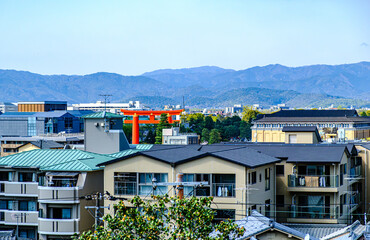 京都、粟田神社境内からの眺め