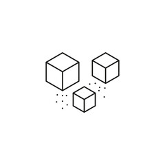 Obraz premium Refined sugar line outline icon. Vector illustration. stock image.