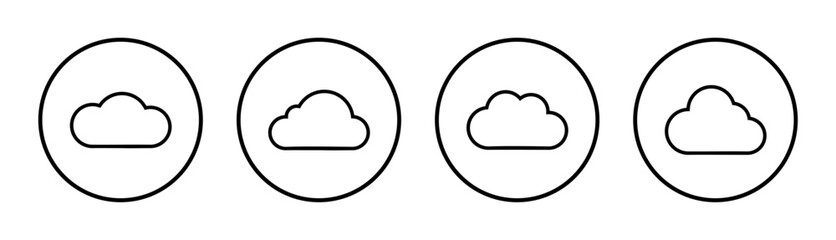 Cloud icon set illustration. cloud sign and symbol