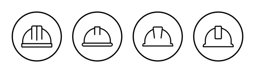 Helmet icon set illustration. Motorcycle helmet sign and symbol. Construction helmet icon. Safety helmet