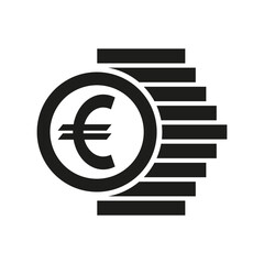 Euro sign. Money symbol. Vector illustration. stock image.